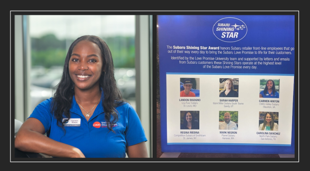 Congratulations to Carmen Hinton for Receiving Subaru’s Shining Star Award!