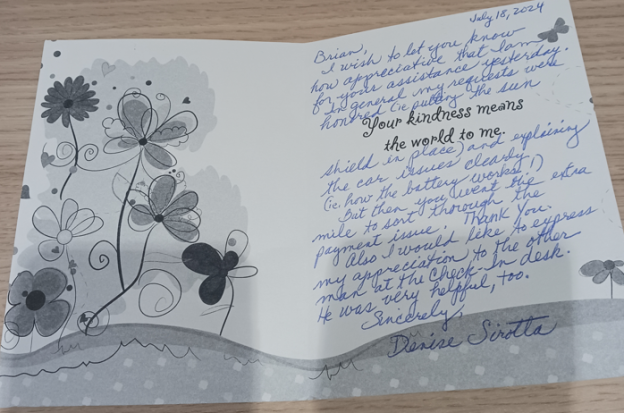 Customer Note to CMA’s Volvo of Charlottesville!