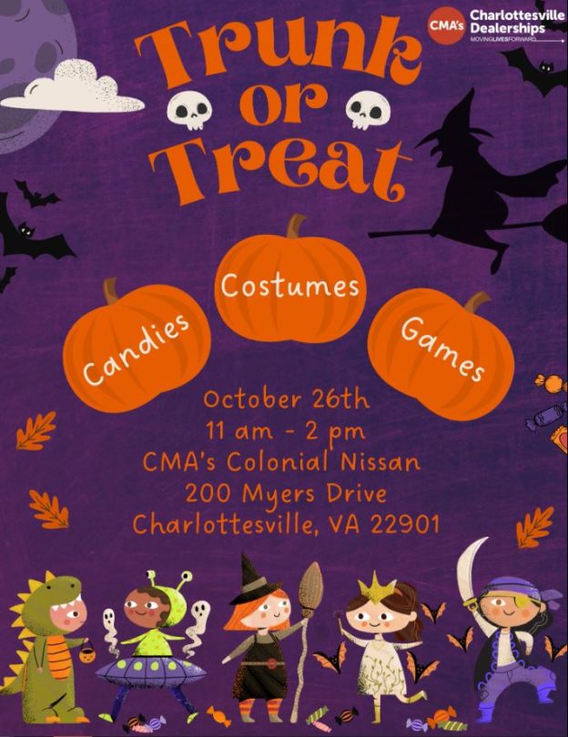 Our Cville Campus is Hosting a Trunk or Treat this Saturday, October 26th! 🎉
