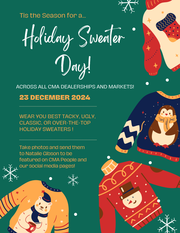 🎄 Holiday Sweater Day – Monday, December 23rd! 🎄